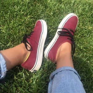 Burgundy vans